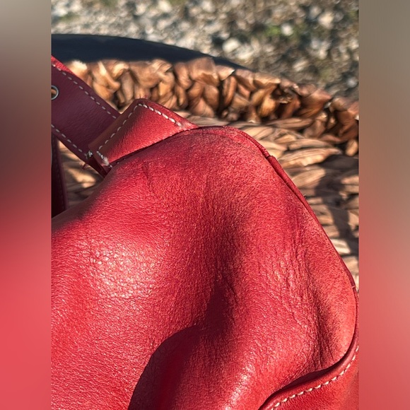 AUTH Vintage Coach Red Legacy Soft Small Backpack 9596 Y2K Purse - Picture 8 of 13